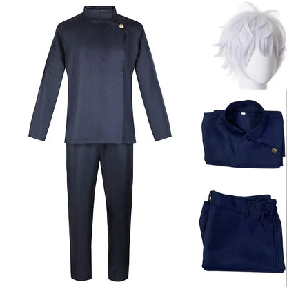 Gojo Satoru Cosplay Costume High School Uniform  Suit Halloween Costume Men Adult Gojo Satoru Full Set - Jujutsu Kaisen Merch - Free Shipping Buy Now