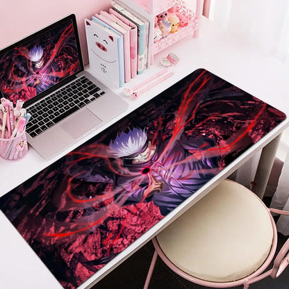 Jujutsu Kaisen Satoru Gojo Mouse Pad 90x40CM Non-slip Gaming Mousepad Gamer E-Sports Mouse Mat Mechanical Keyboard XXL Desk Mat