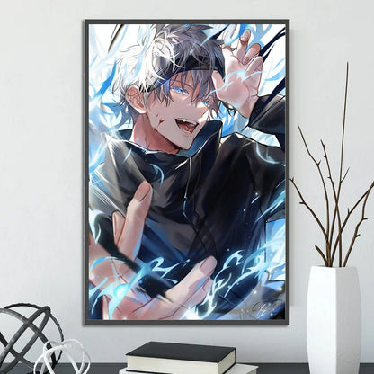 Jujutsu Kaisen Self-adhesive Poster Home Decoration Anime Figures Painting Wall Art Bedroom Cartoons Decor Gojo Satoru Wallpaper