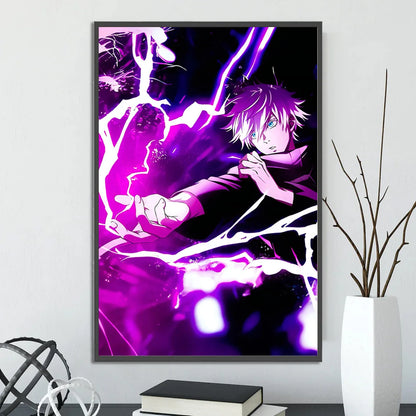 J-Jujutsu Gojo Satoru Self-adhesive Poster Anime Wallpaper Figures Home Decoration Painting Wall Art Bedroom Cartoons Decor