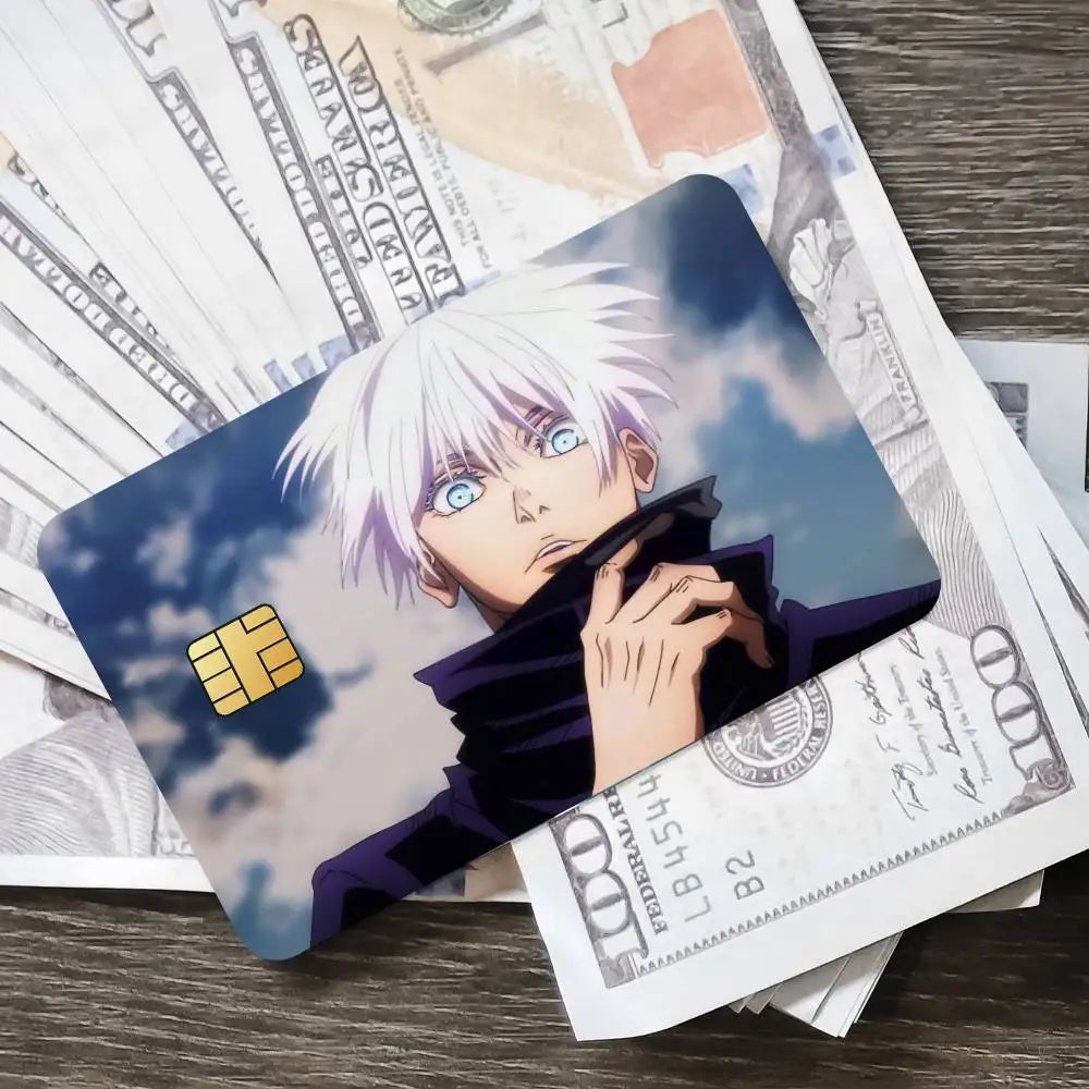 Satoru Gojo Jujutsu Kaisen Poster Credit Card Skin Stickers for Bank Access Protective Film Cover Sticker Surprise Gift