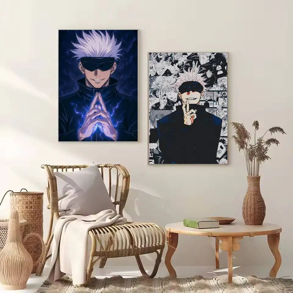 1PC Jujutsu Kaisen G-Gojo S-Satoru Poster  Self-adhesive Art Waterproof Paper Sticker Coffee House Bar Dorm Room Wall Decor