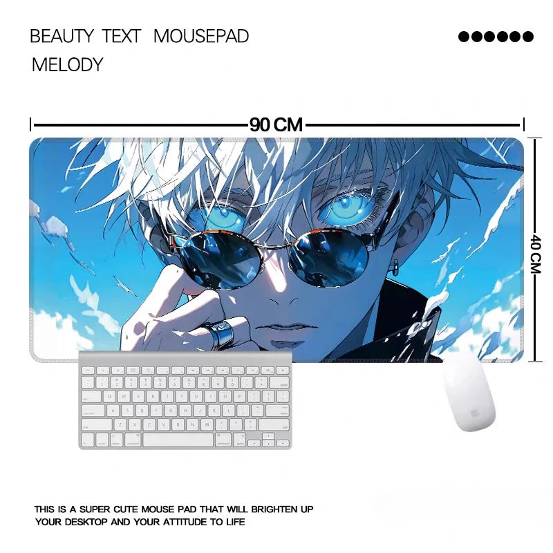 Animation Series of Jujutsu Kaisen E-sports Leather Mouse Pad Oversized Two-dimensional Gojo Satoru Game Keyboard Desktop Pad