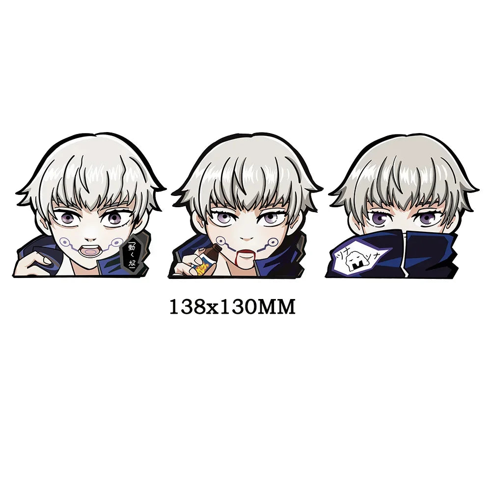 Jujutsu Kaisen Series Combination Complete Works 3D Gradient Car Stickers Anime Peripherals Suitable for Car Notebooks, Etc.