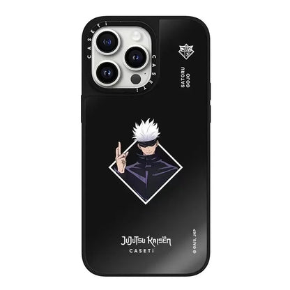 Coque de téléphone portable Jujutsu Kaisen pour iPhone 16 Pro Max, matériau miroir Apple, anti-chute, collection, cadeau d'anniversaire
