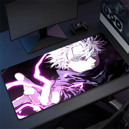 Jujutsu Kaisen Mouse Pad Anime Carpet PC Gamer Computer Black White Keyboard Gaming Accessories Desk Mat Gojo Satoru XL Mousepad