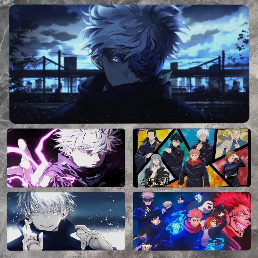 Jujutsu Kaisen Satoru Gojo Mouse Pad 90x40CM Non-slip Gaming Mousepad Gamer E-Sports Mouse Mat Mechanical Keyboard XXL Desk Mat