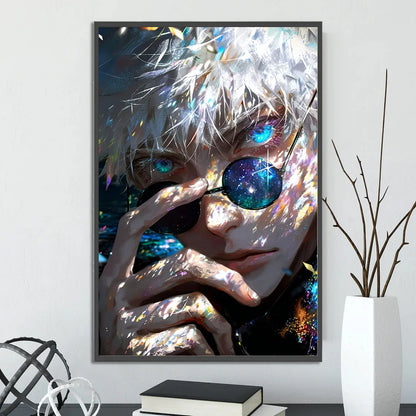 J-Jujutsu Gojo Satoru Self-adhesive Poster Figures Home Decoration Painting Wall Art Bedroom Cartoons Decor Anime Wallpaper