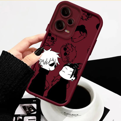 Coque de téléphone en TPU pour Xiaomi Redmi Note 13, 12, 12C, 11, 11S, 10, 10C, 10A, 9C, 9A Pro 5G, motif dessin animé Jujutsu Kaisen