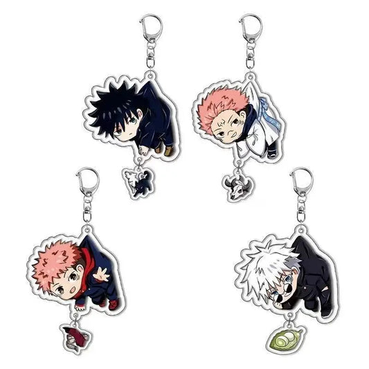 Porte-clés en acrylique avec figurine de dessin animé Itadori Yuji Fushiguro Megumi Geto Suguru Ryomen Sukuna, pendentif cadeau