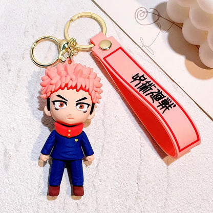 Porte-clés Cosplay Anime Jujutsu Kaisen, Gojo Itadori Fushiguro Kugisaki Sukuna Kawaii, porte-clés de poupée pour sac pendentif