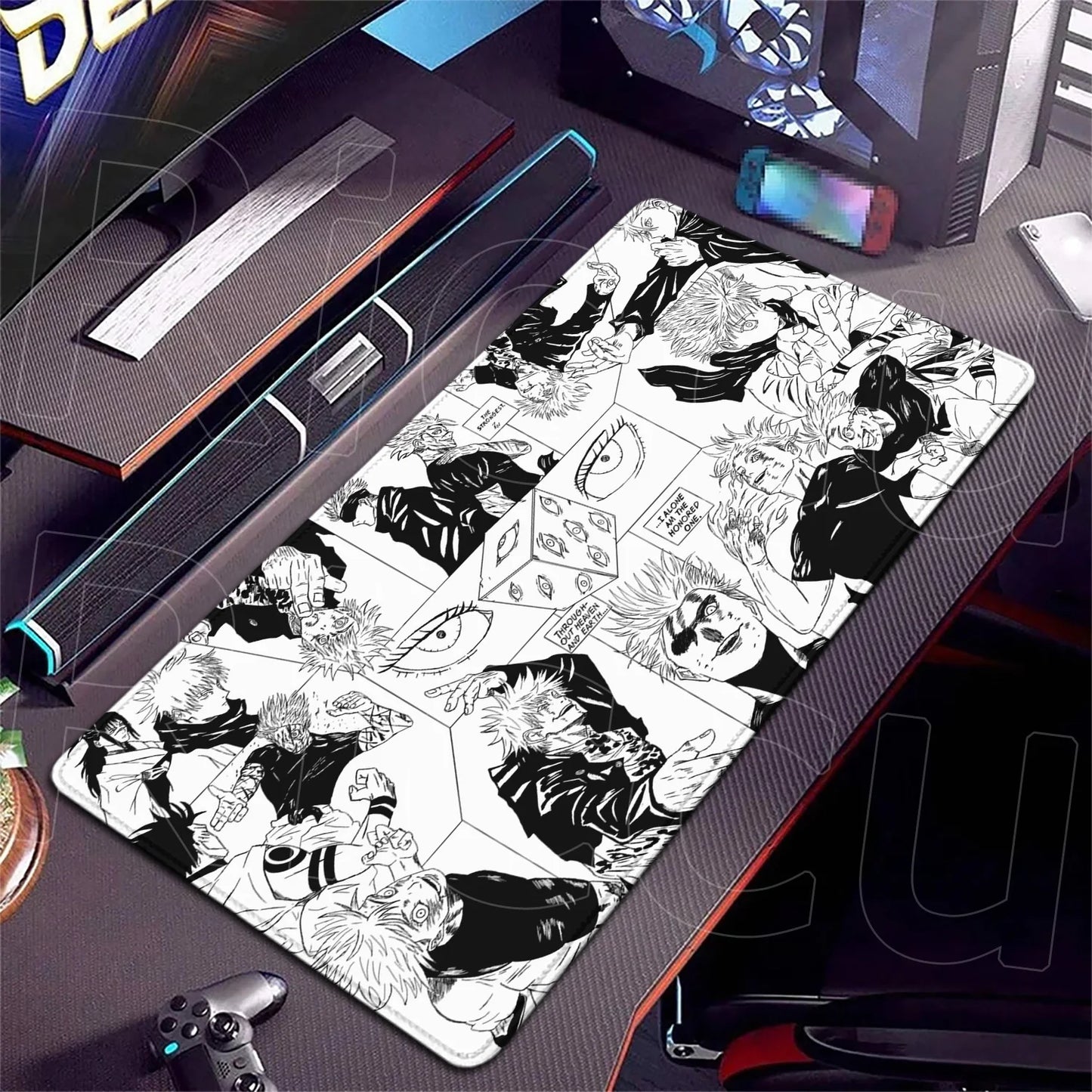 HD XXL Ryomen Sukuna 400x900mm Black Anime Jujutsu Kaisen Mouse Pad Gojo Satoru MousePad Computer Gaming PC Accessories Desk Mat