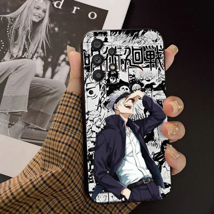 Jujutsu Kaisen Émotion K-kaisen Pour Samsung A53 A52 A33 A32 A51 A71 A21S A13 A73 A55 A22 A23 A35 A72 A54 A12 5G Noir TPU Étui de Téléphone