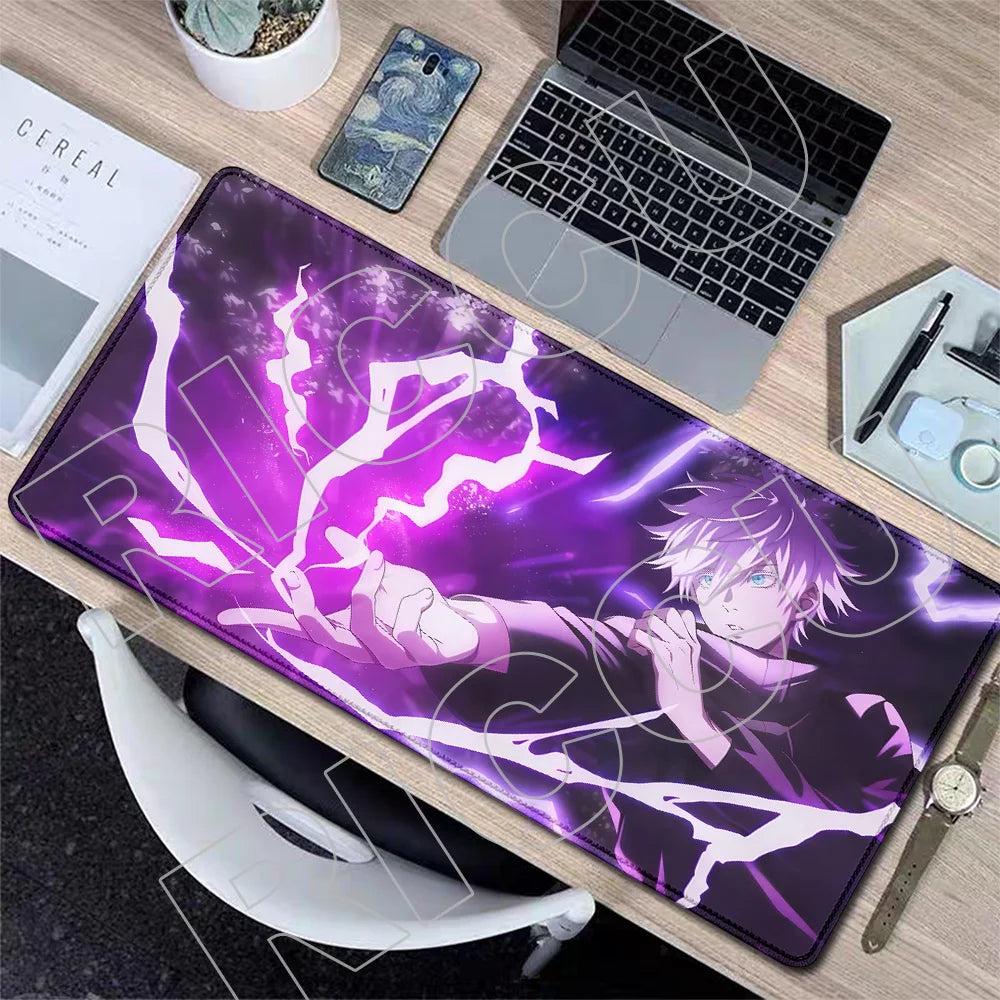 XXL J-Jujutsu Kaisen Gojo Satoru Mouse Pad Carpet Cartoon Anime Gaming Mousepad Non-Slip Rubber Desk Mat Computer Laptop Office