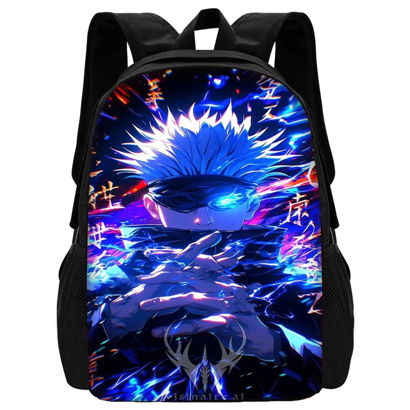Ensemble de sacs à dos d'école Jujutsu Kaisen Satoru Gojo pour enfants, avec sac à bandoulière, sacs à crayons, sacs d'école pour garçons et filles, meilleur cadeau