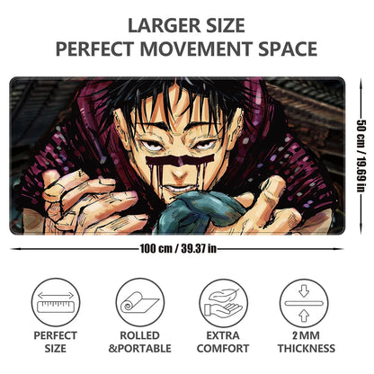 Hot Sale Anime Mouse Pad J-jujutsu Kaisen Choso Big Size Laptop Desk Mat Non-Slip Gamer Keyboard Pad Gaming Extended Mousepad