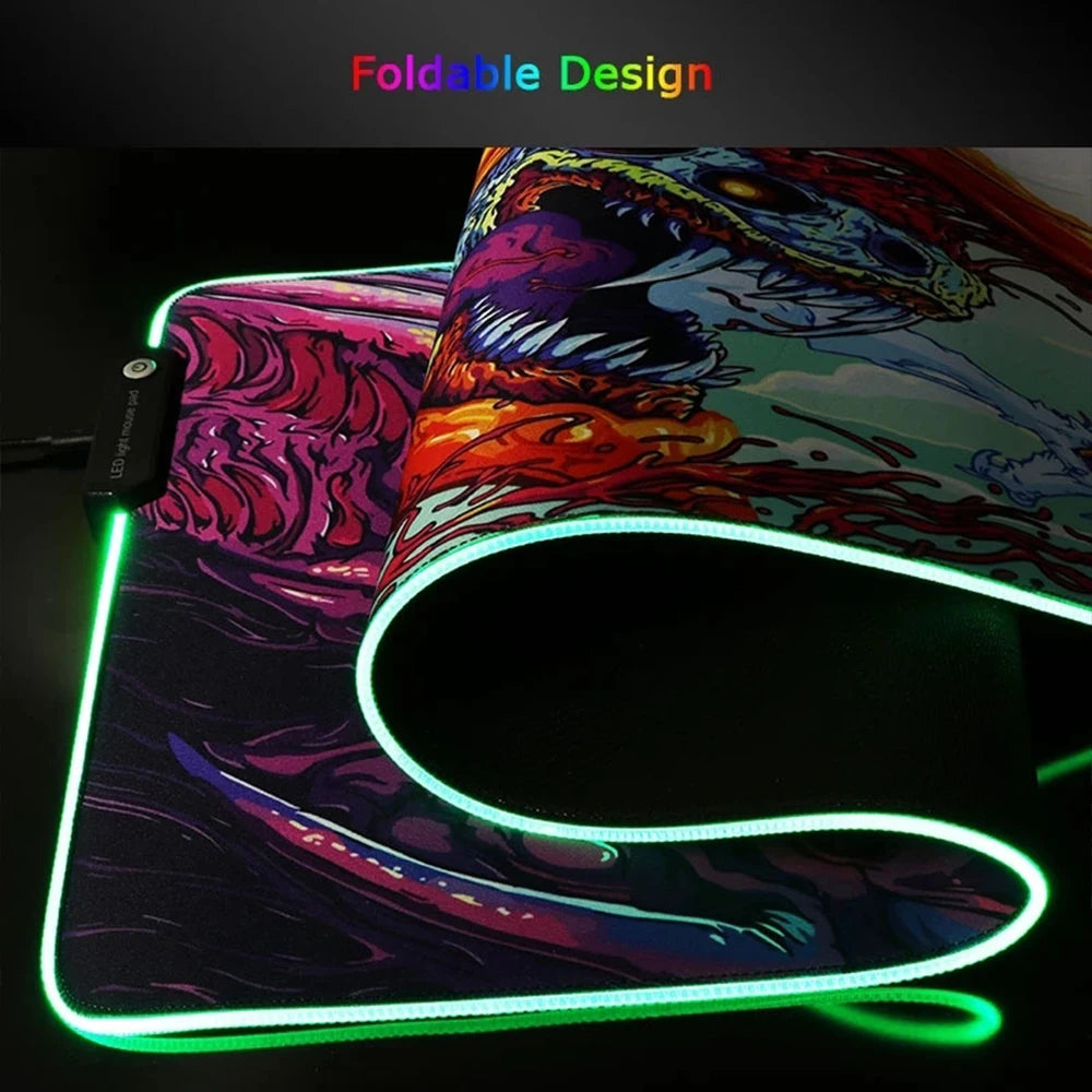 Anime Mouse Pad Mouse Mat Large Gojo Satoru Gaming Accessories Yuji Keyboard Desk Mat Jujutsu Kaisen RGB Led Backlight Mouse Pad