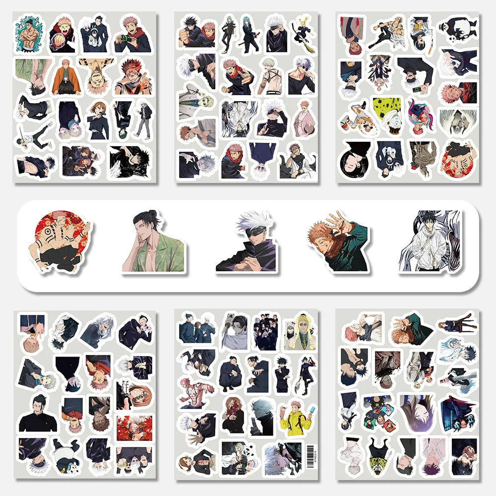 103pcs Various Jujutsu Kaisen Graffiti Stickers Waterproof Diy Decals For Phone Laptop Ipad Water Cup Helmet  Thermos Decor