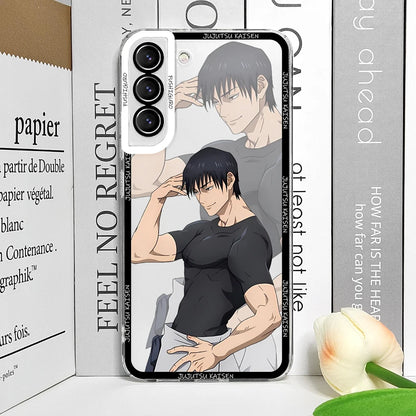 Coque de téléphone portable Anime Jujutsu Kaisen Fushiguro Toji pour Samsung Galaxy S25 S24 S23 Ultra S22 S21 S20 Plus S24FE A55 A54 5G