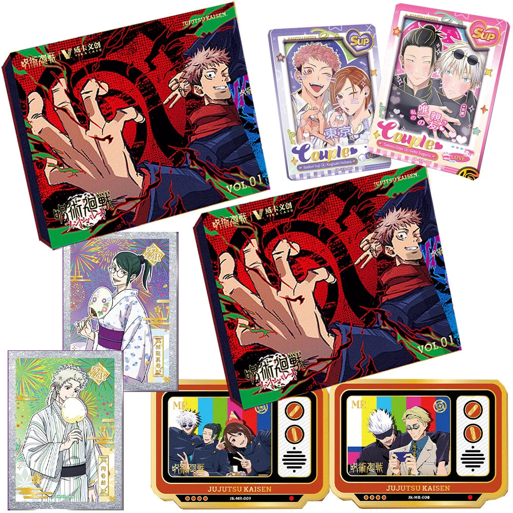 Cartes de collection Jujutsu Kaisen Fantasy Action Battle Anime Ryomen Sukuna Cartes de personnages Cadeaux de Noël préférés des enfants