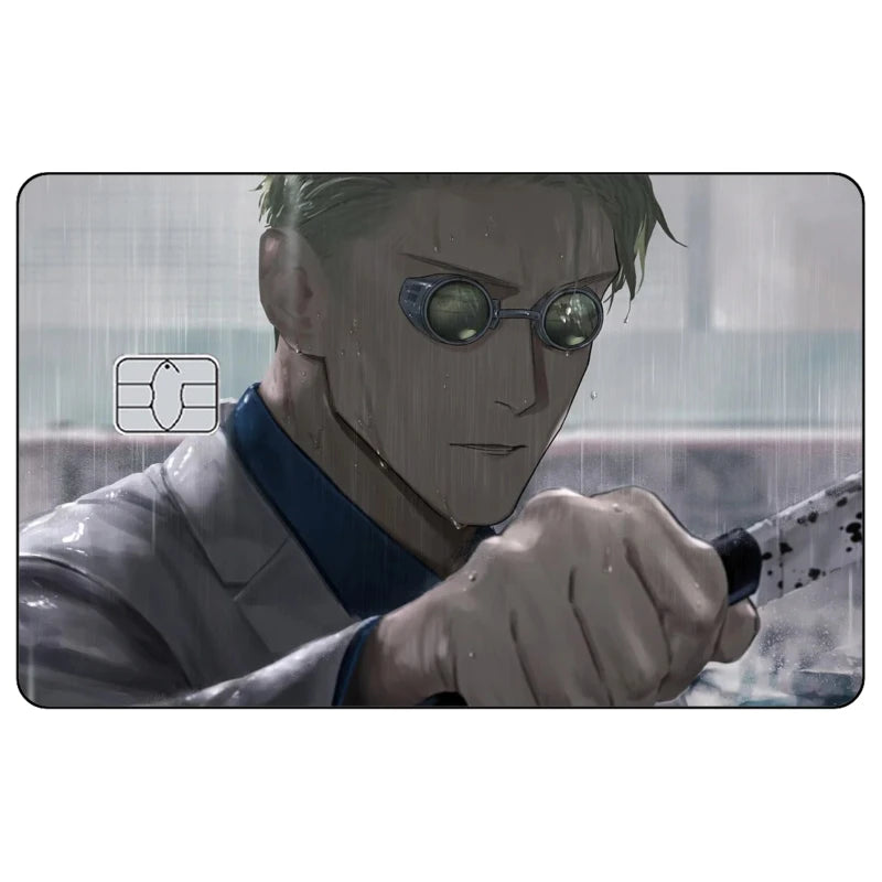 Jujutsu Kaisen Credit Card Skin Sticker Gojo Satoru Stickers for VISA JCB Mastercard and Other IC Bank Card Decoration Protect