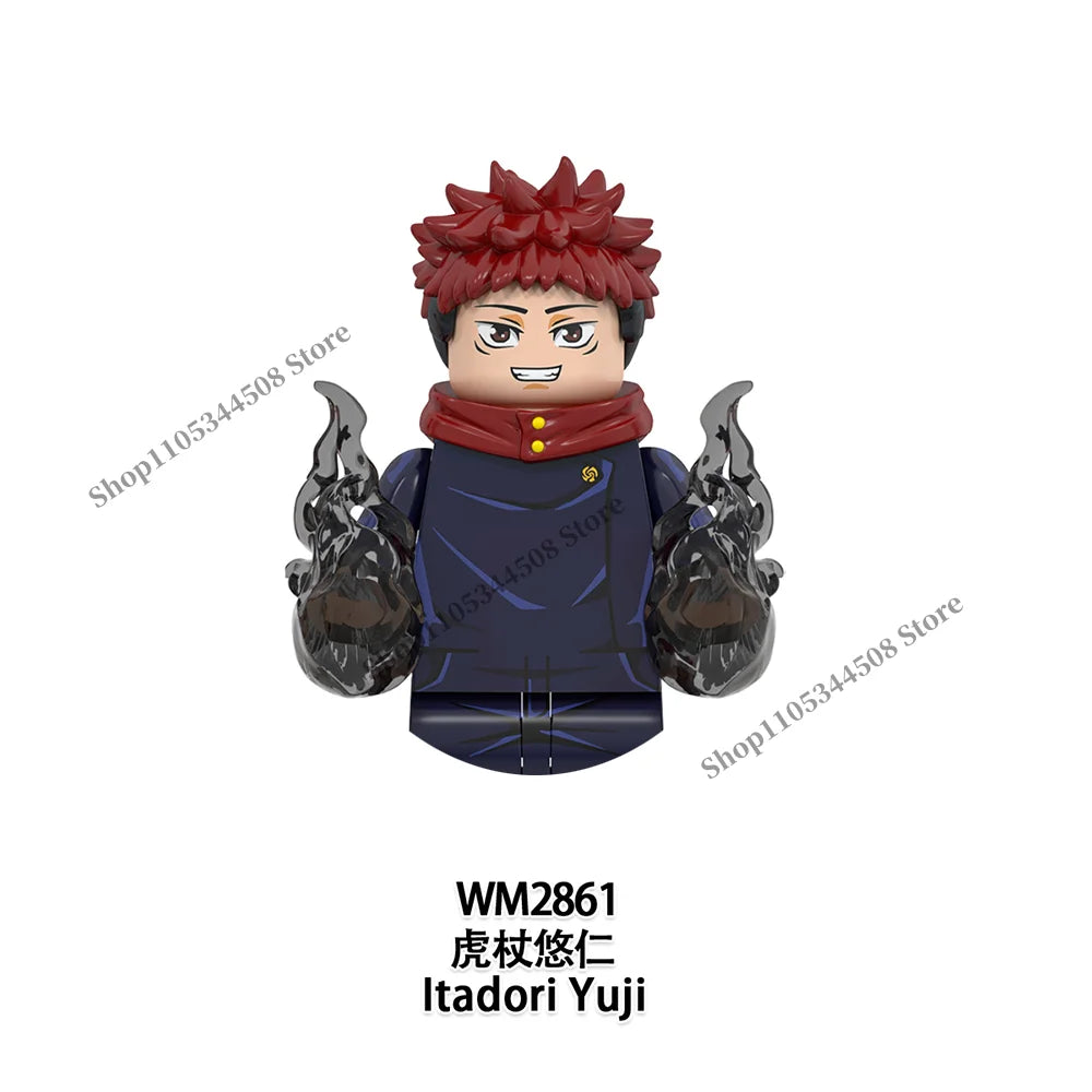 Jujutsu Kaisen MINI Puzzle Brick toys Makora Gojo Satoru Rogo Ryomen Sukuna Kugisaki Nobara Building Blocks Collection Gift