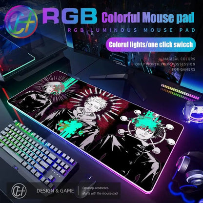 HD RGB Ryomen Sukuna 400x900mm Black Anime Jujutsu Kaisen Mouse Pad Gojo Satoru MousePad Computer Gaming PC Accessories Desk Mat