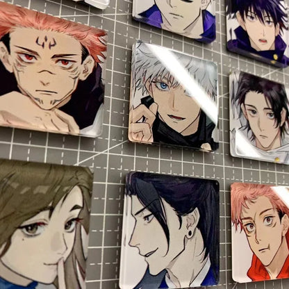 New Arrival Acrylic Jujutsu Kaisen Refrigerator Stickers Magnetic Stickers Gojo Goh Yuji Itadori Decorative Iron Stones