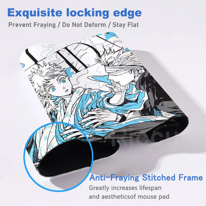XXL J-Jujutsu Kaisen Gojo Satoru Mouse Pad Carpet Cartoon Anime Gaming Mousepad Non-Slip Rubber Desk Mat Computer Laptop Office