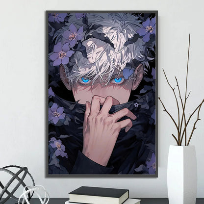 Jujutsu Kaisen Self-adhesive Poster Home Decoration Anime Figures Painting Wall Art Bedroom Cartoons Decor Gojo Satoru Wallpaper
