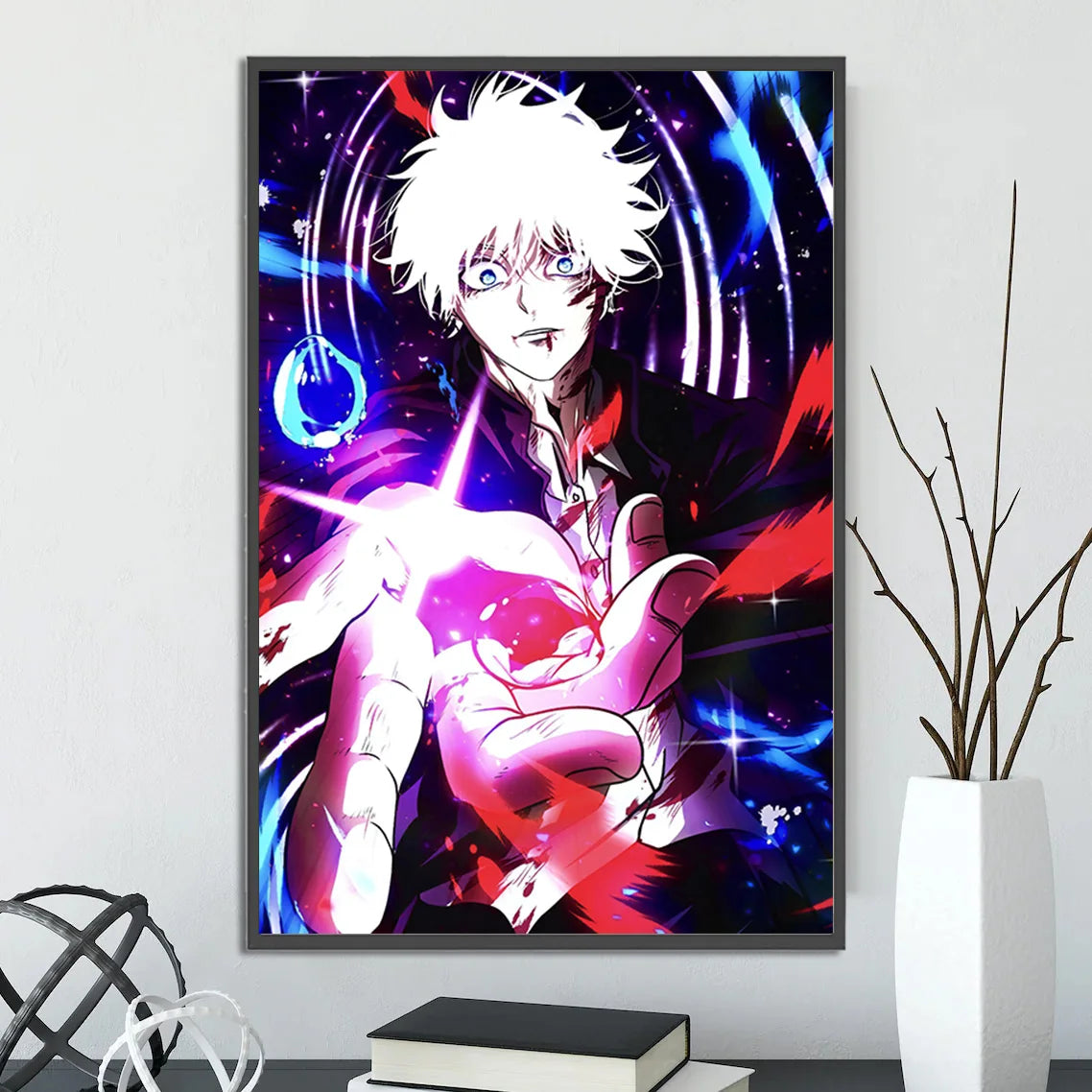 Jujutsu Kaisen Gojo Satoru Self-adhesive Poster Figures Home Decoration Anime Wallpaper Painting Wall Art Bedroom Cartoons Decor