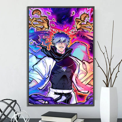 J-Jujutsu Self-adhesive Poster Anime Figures Home Decoration Painting Wall Art Bedroom Cartoons Decor Gojo Satoru Wallpaper