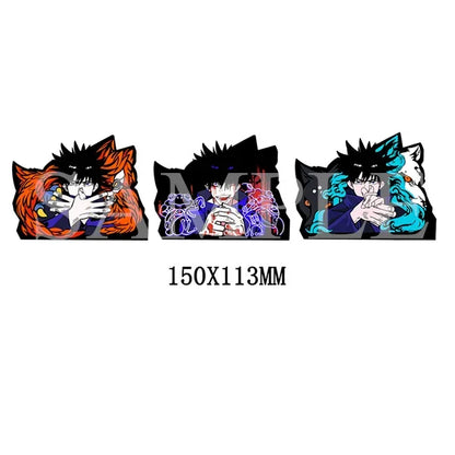 Jujutsu Kaisen Series Combination Complete Works 3D Gradient Car Stickers Anime Peripherals Suitable for Car Notebooks, Etc.