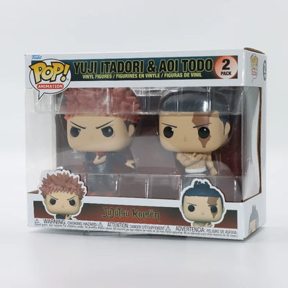 Original Funko Pop Jujutsu Kaisen Anime Figure Yuji Itadori & Aoi Todd Vinyl Figure Figurine Model Toy Gift for Kids