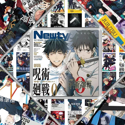 10/30/60pcs Anime Jujutsu Kaisen Posters Stickers Waterproof Graffiti Skateboard Suitcase Bike Cool Cartoon Sticker Kid Toy Gift