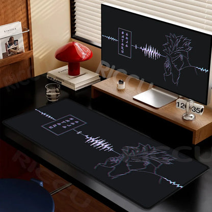Large Gaming Mouse Pad J-ujutsu Kaisen Gojo Satoru Mouse pad LockEdge Thickened Computer Keyboard Desk Mat Rubber Anti slip Mats