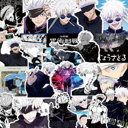 10/30/75pcs Anime Jujutsu Kaisen Satoru Gojo Stickers Cool Caroon Character Decals Phone Laptop Luggage Japan Manga Sticker Pack