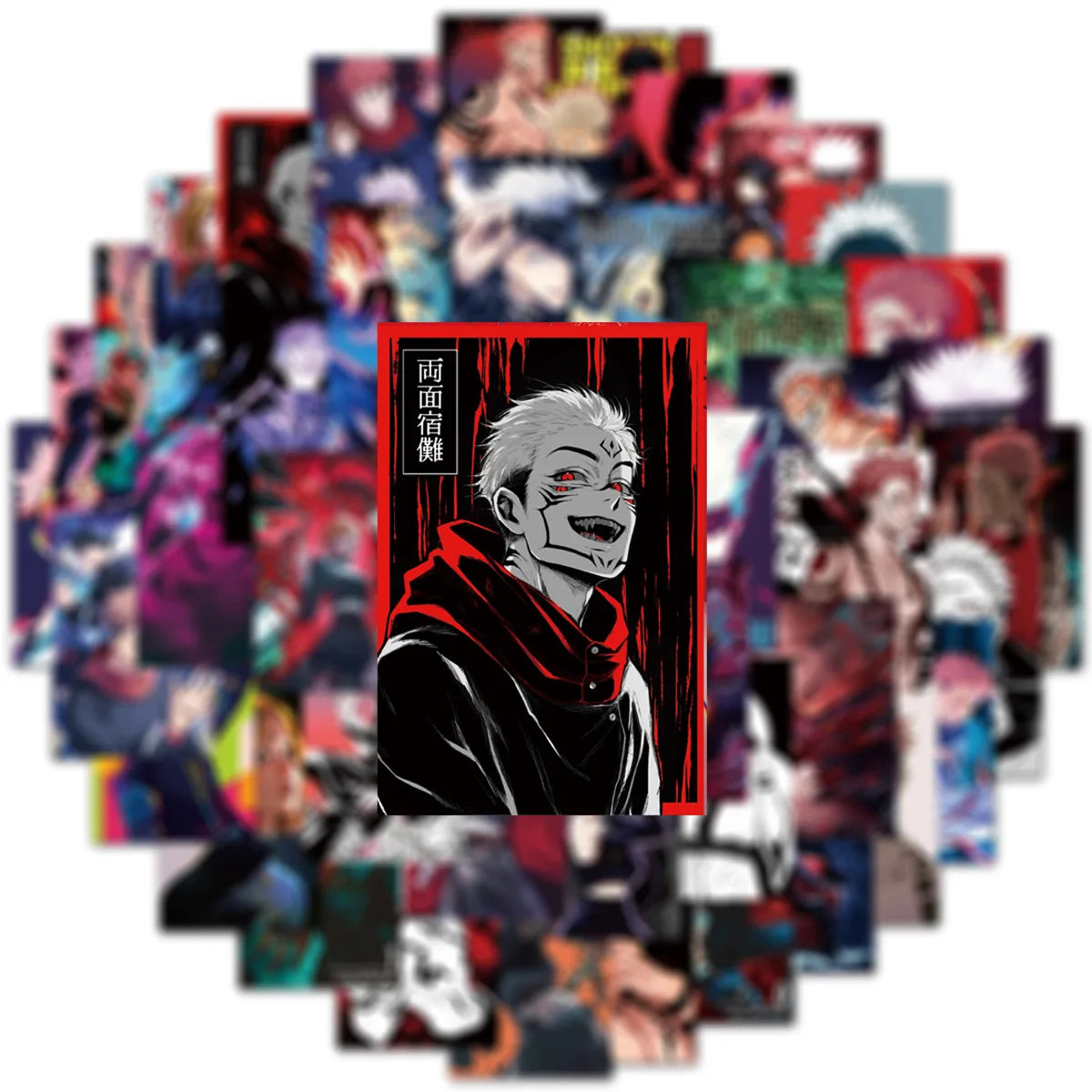 50Pcs Anime Jujutsu Kaisen Poster Stickers DIY Stickers Scrapbooking Phone Luggage Skateboard Waterproof Graffiti Decals