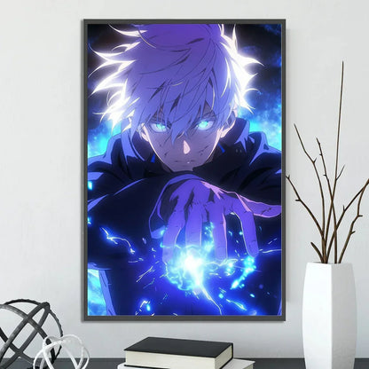 J-Jujutsu Anime Self-adhesive Poster Wallpaper Wall Art Print Gojo Satoru Home Decoration Modern Itadori Yuji Gift
