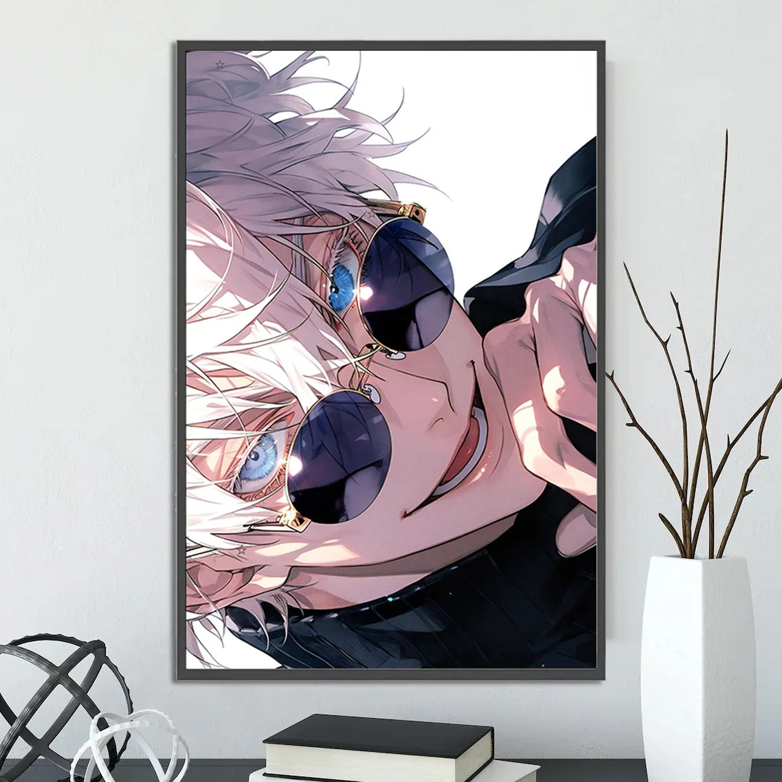 Jujutsu Kaisen Self-adhesive Poster Home Decoration Anime Figures Painting Wall Art Bedroom Cartoons Decor Gojo Satoru Wallpaper