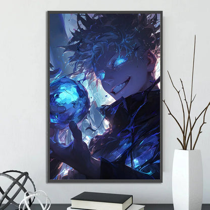 J-Jujutsu Gojo Satoru Self-adhesive Poster Figures Home Decoration Painting Wall Art Bedroom Cartoons Decor Anime Wallpaper