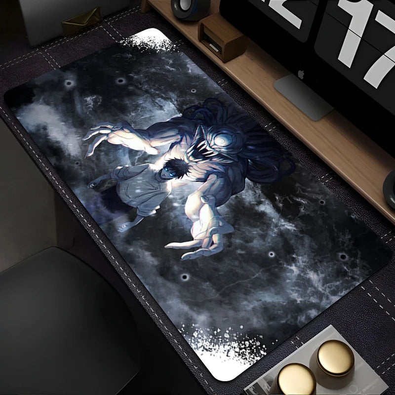 Japan Hot Anime Mouse Pad Black And White Manga Keyboard Pad PC Jujutsu Kaisen Yuta Desk Mat XXL Laptop Gamer Cabinet Mousepad