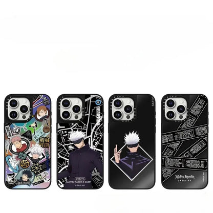 Coque de téléphone portable Jujutsu Kaisen pour iPhone 16 Pro Max, matériau miroir Apple, anti-chute, collection, cadeau d'anniversaire