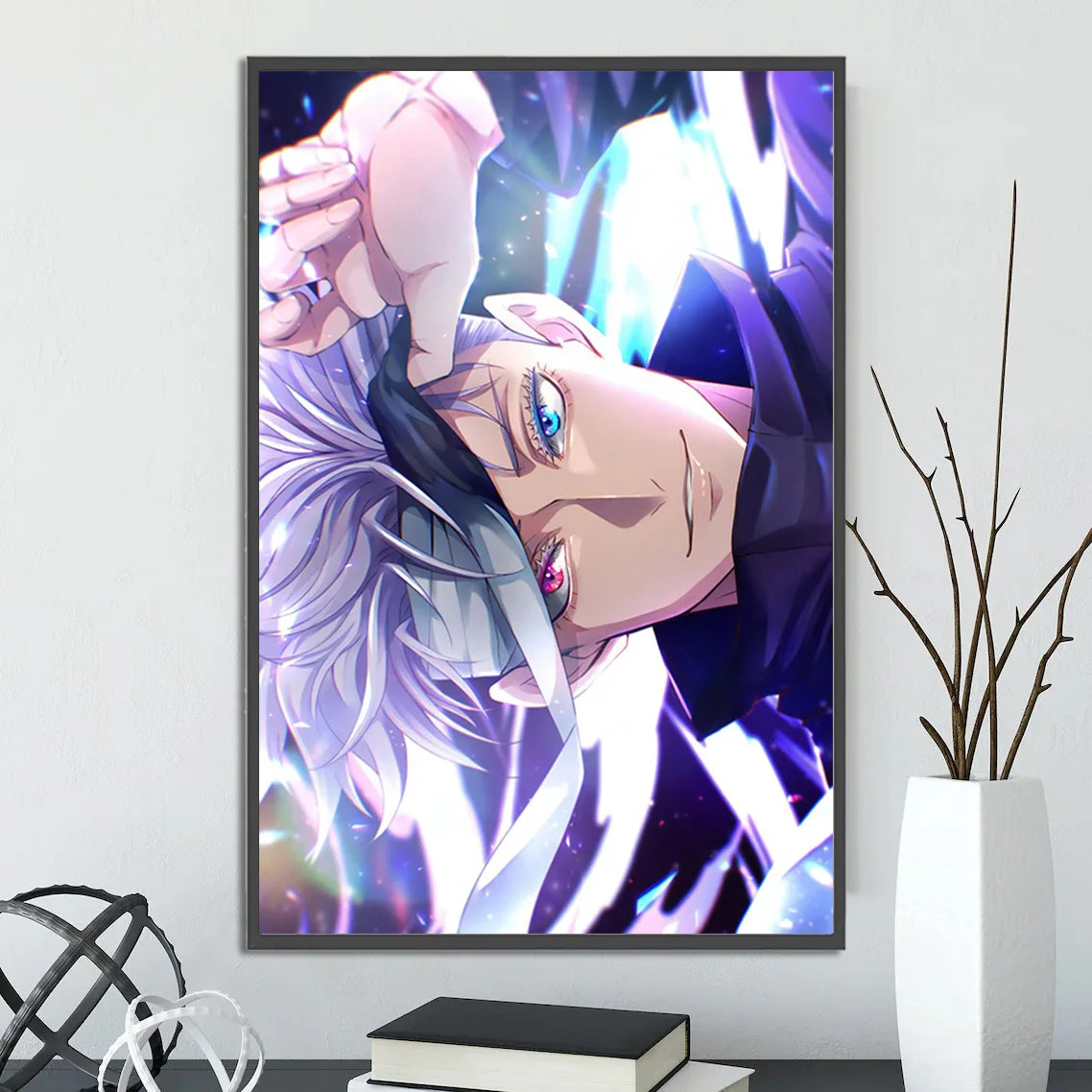 Jujutsu Kaisen Self-adhesive Poster Home Decoration Anime Figures Painting Wall Art Bedroom Cartoons Decor Gojo Satoru Wallpaper