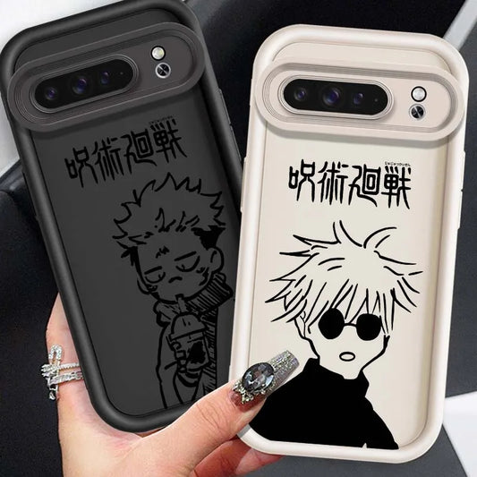 Coque souple antichoc en TPU pour Google Pixel 9, 8A, 8, 7, 7A Pro XL 5G, motif dessin animé Jujutsu Kaisen