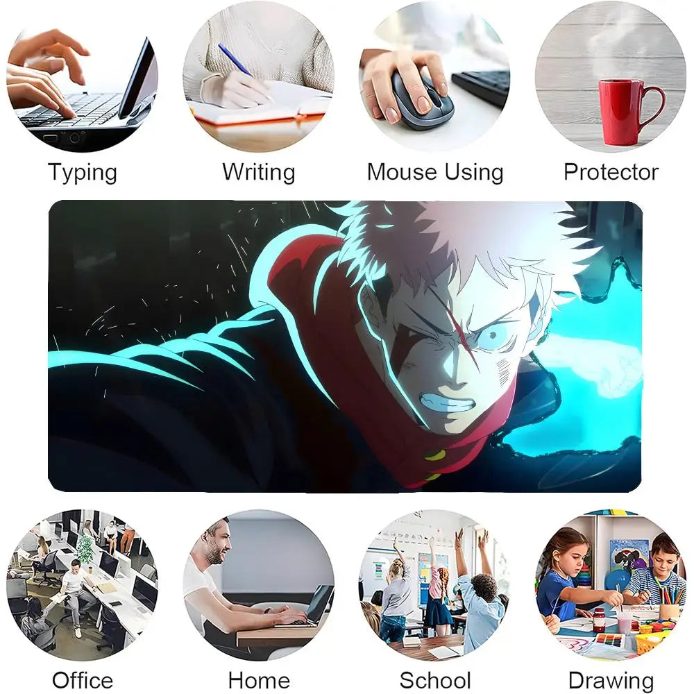 Jujutsu Kaisen Itadori Yuji Mouse Pad Mousepad Large Gaming LockEdge Thickened Computer Keyboard Table Desk Mat