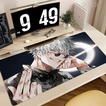 90x40CM Black Anime Jujutsu Kaisen Large Mouse Pad Ryomen Sukuna Xxl MousePads Pc Computer Gaming Accessories Non-slip Desk Mat