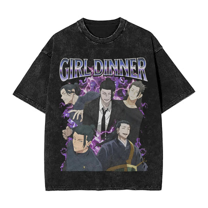Summer Jujutsu Kaisen Choso girl dinner anime  Washed T Shirt Merch Oversize T-Shirts  for Men Women Tee - Jujutsu Kaisen Merch - Free Shipping Buy Now