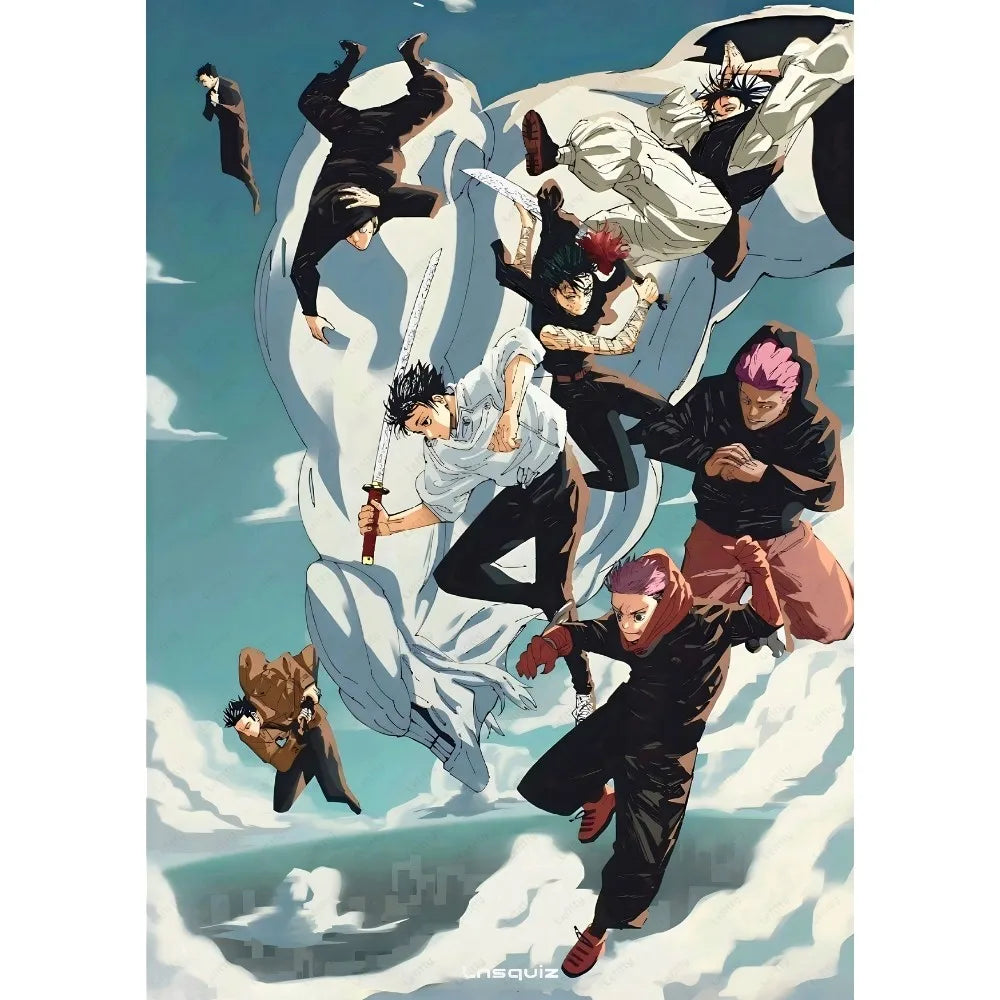 Japan Choso Jujutsu Kaisen Anime Poster Sticky Wall Art Printing Waterproof Home Living Bed Room Bar Aesthetic Decor