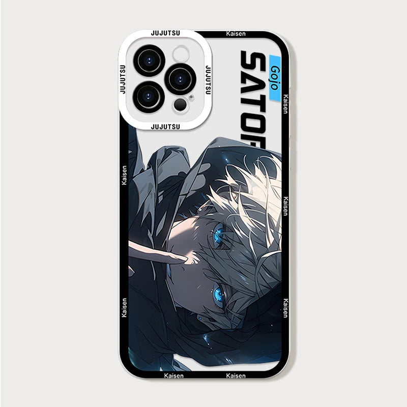 呪術廻戦 五条悟 コミックス ウルトラライト クリア 携帯ケース Samsung S25 S24 S23 S21 S20 Plus FE Note 20 カバー アニメファンダメンタル